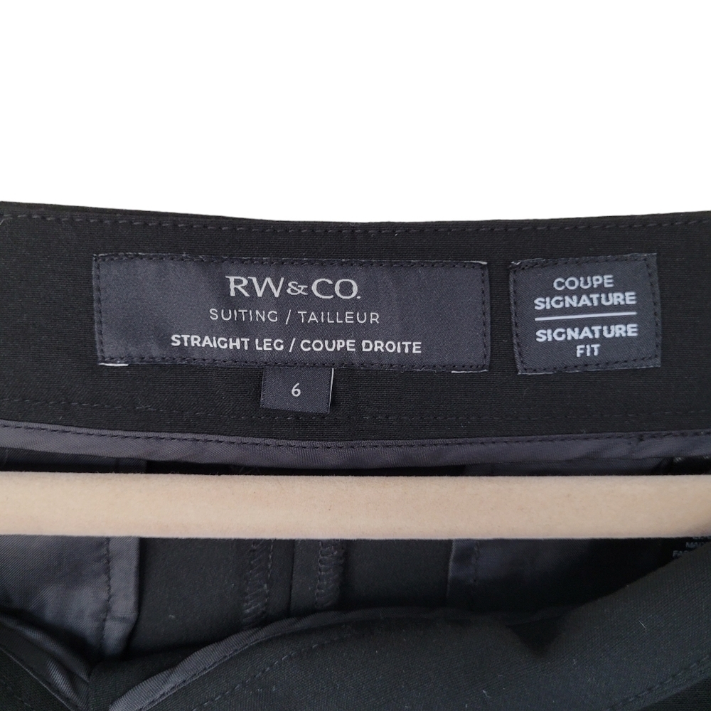 RW&CO Signature Fit Straight Leg Black Dress Pants - Picture 6 of 7